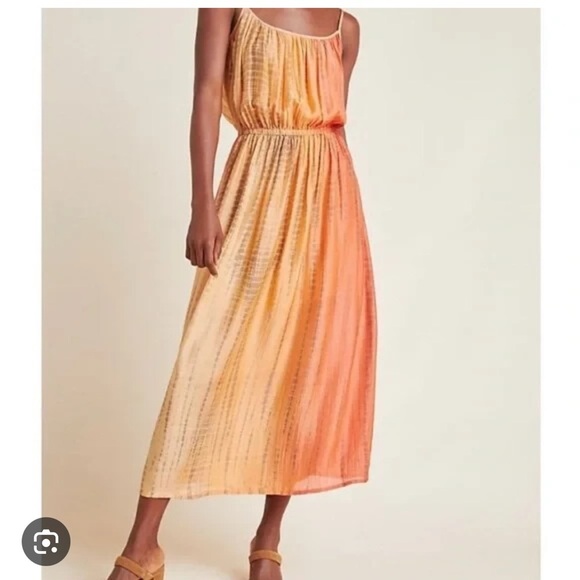 FRYE x Anthropologie Shibori Tie Dye Long Maxi Dress - Picture 1 of 5